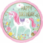 Preview: Folienballon Happy Birthday Einhorn