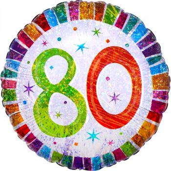 Folienballon 80 Geburtstag Radiant