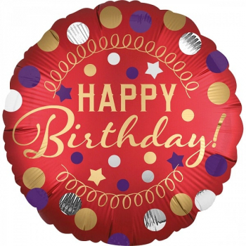 Folienballon Happy Birthday Satin