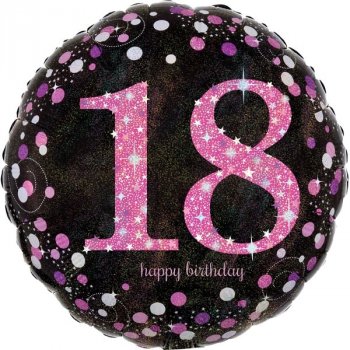 Folienballon Happy Birthday pink 18