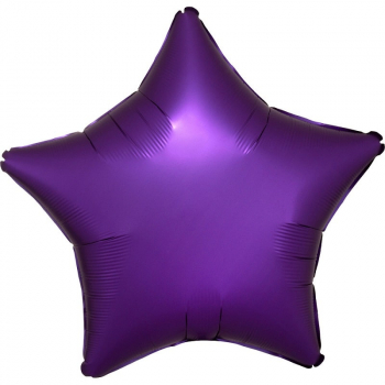 Folienballon Stern Satin lila purple royale