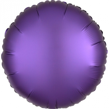 Folienballon Rund Satin lila Purple Royal