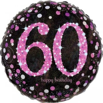 Folienballon Happy Birthday pink 60