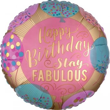 Folienballon Happy Birthday Stay Fabulous