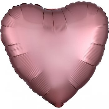 Folienballon - Herz Satin - rosegold (Rose Copper)