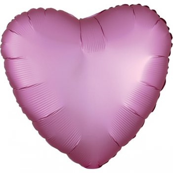 Folienballon Herz Satin rosa