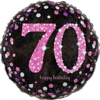 Folienballon Happy Birthday pink 70