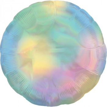 Folienballon Rund Iridescent Rainbow Pastel