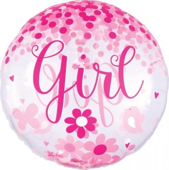 Konfetti Ballon - Baby Girl XL