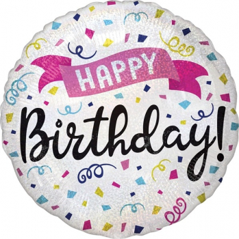 Folienballon - Happy Birthday Sparkle Banner