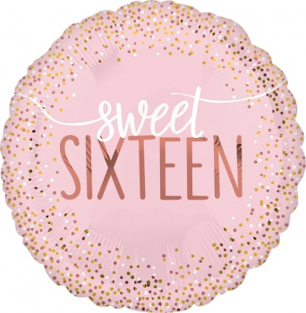 Folienballon Sweet Sixteen Blush