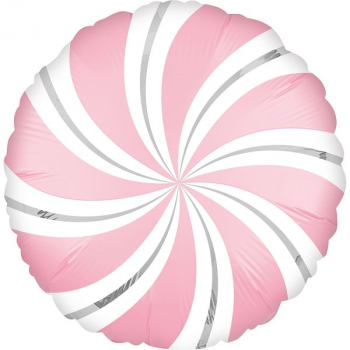 Folienballon Satin Infused Bubble Gum Pink Candy Swirls