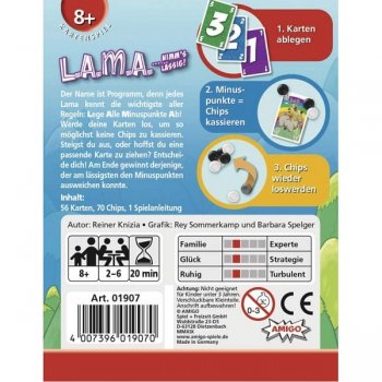 Lama Kartenspiel Rückseite