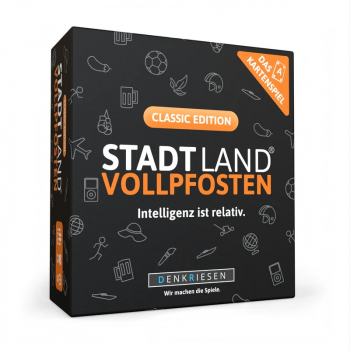 Stadt Land Vollpfosten - Classic Edition - Gesellschaftsspiel