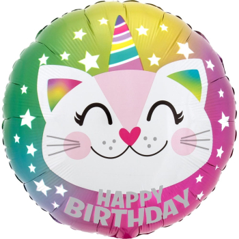 Folienballon Birthday Caticorn