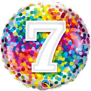 Folienballon Rainbow Confetti Birthday 7
