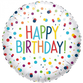 Folienballon Confetti Bday Happy Birthday