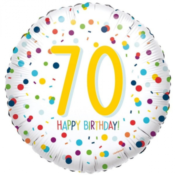 Folienballon Confetti Bday Happy Birthday 70.
