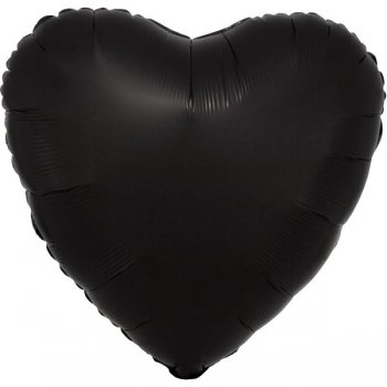 Folienballon Herz Satin schwarz