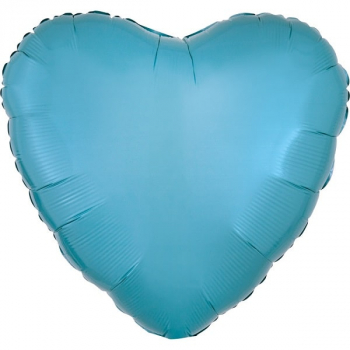 Folienballon Herz karibikblau