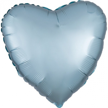Folienballon Herz Satin pastellblau