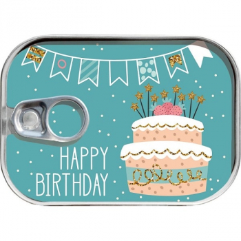 Dosenpost Happy Birthday TorteGeldgeschenkverpackung