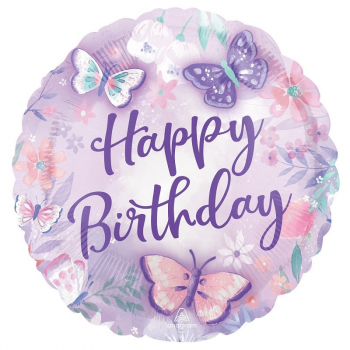 Folienballon Flutters Happy Birthday