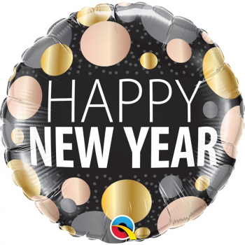 Folienballon - New Year Metallic Dots