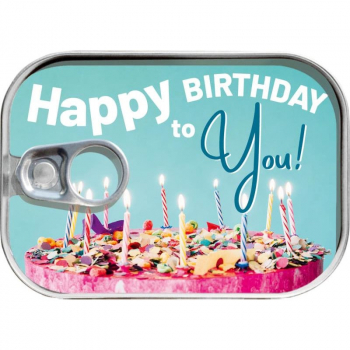 Dosenpost - Happy Birthday Kerzen - Geldgeschenkverpackung
