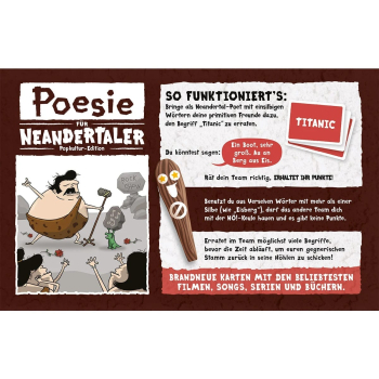 Poesie für Neandertaler - Pop-Kultur Edition Gesellschaftsspiel