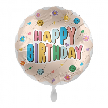 Folienballon - Colourful Birthday Smiles