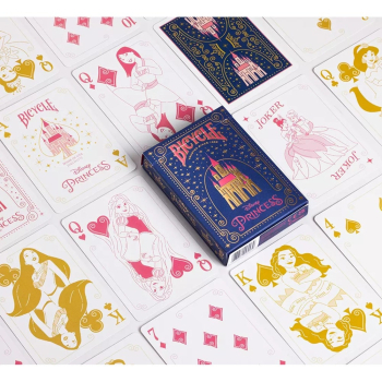 Preview: Bicycle - Disney Princess Pokerspielkarten blau