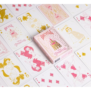 Preview: Bicycle - Disney Princess Pokerspielkarten rosa