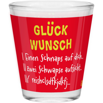 Gruss & Co Glückwunsch Schnapsglas