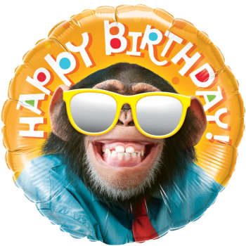 Folienballon - Smiling Chimp Birthday