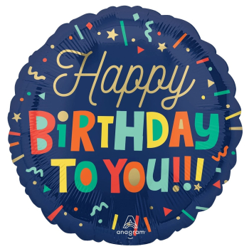 Folienballon - Bright Birthday Blocks