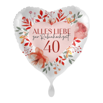 Folienballon - Rubinhochzeit 40