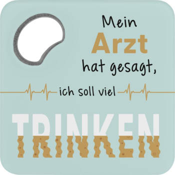 Gruss & Co. Arzt Untersetzer mit Flaschenöffner