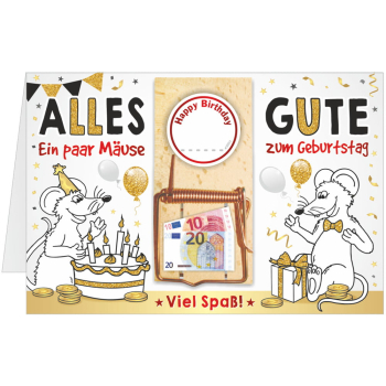 Mausefalle - Alles Gute - Geldgeschenkverpackung