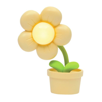 Preview: Mini-Blumenlampe Frühlingszauber gelb