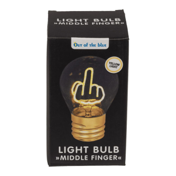 LED-Glühleuchte Mittelfinger