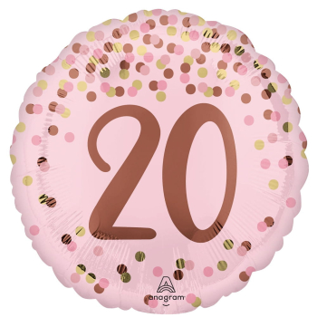 Folienballon - Pretty Pink 20th Birthday