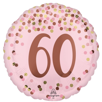 Folienballon - Pretty Pink 60th Birthday