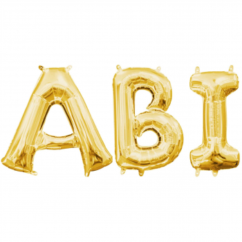 Folienballons ABI gold Buchstaben