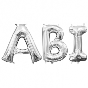Folienballons ABI silber Buchstaben