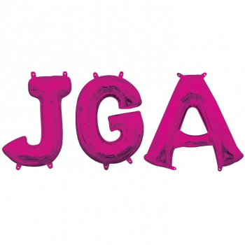 Folienballons JGA pink Buchstaben