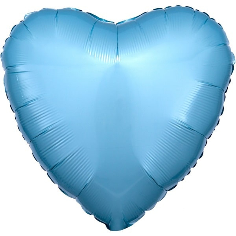 Folienballon Herz hellblau