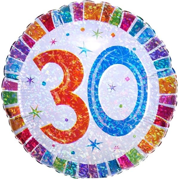 Folienballon 30 Geburtstag Radiant