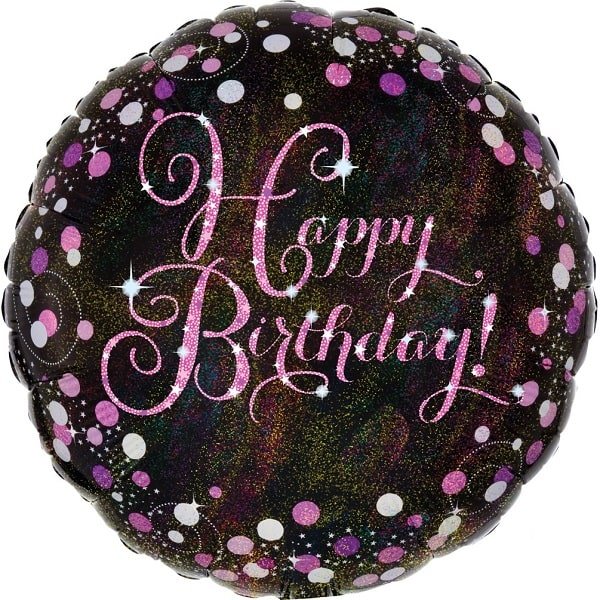 Folienballon Happy Birthday pink
