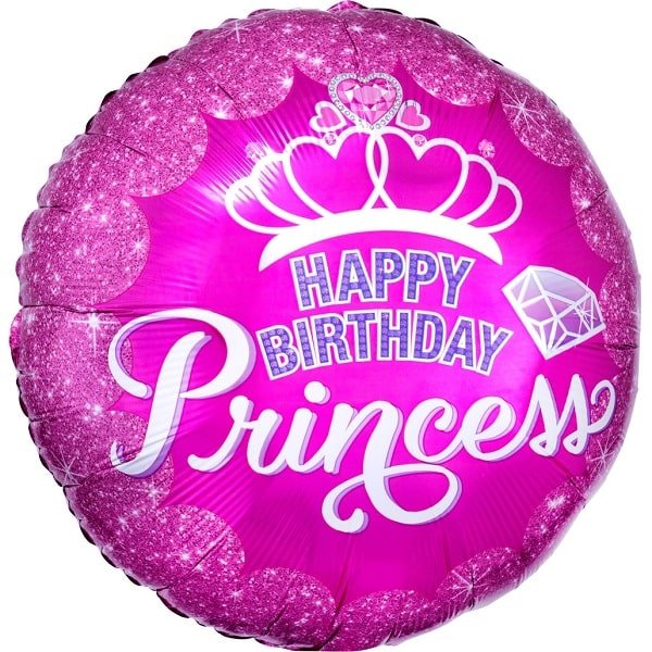 Folienballon Happy Birthday Princess